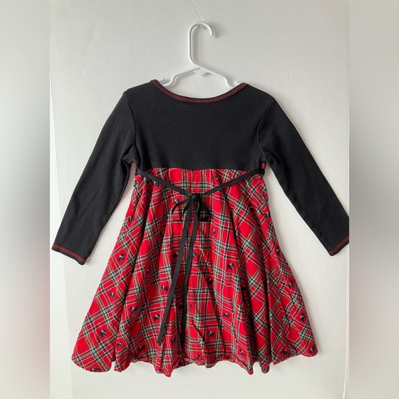 Bonnie Jean Girl’s Dress, Size 5, Red/Black Plaid, Scottie Dog Theme - Picture 3 of 4